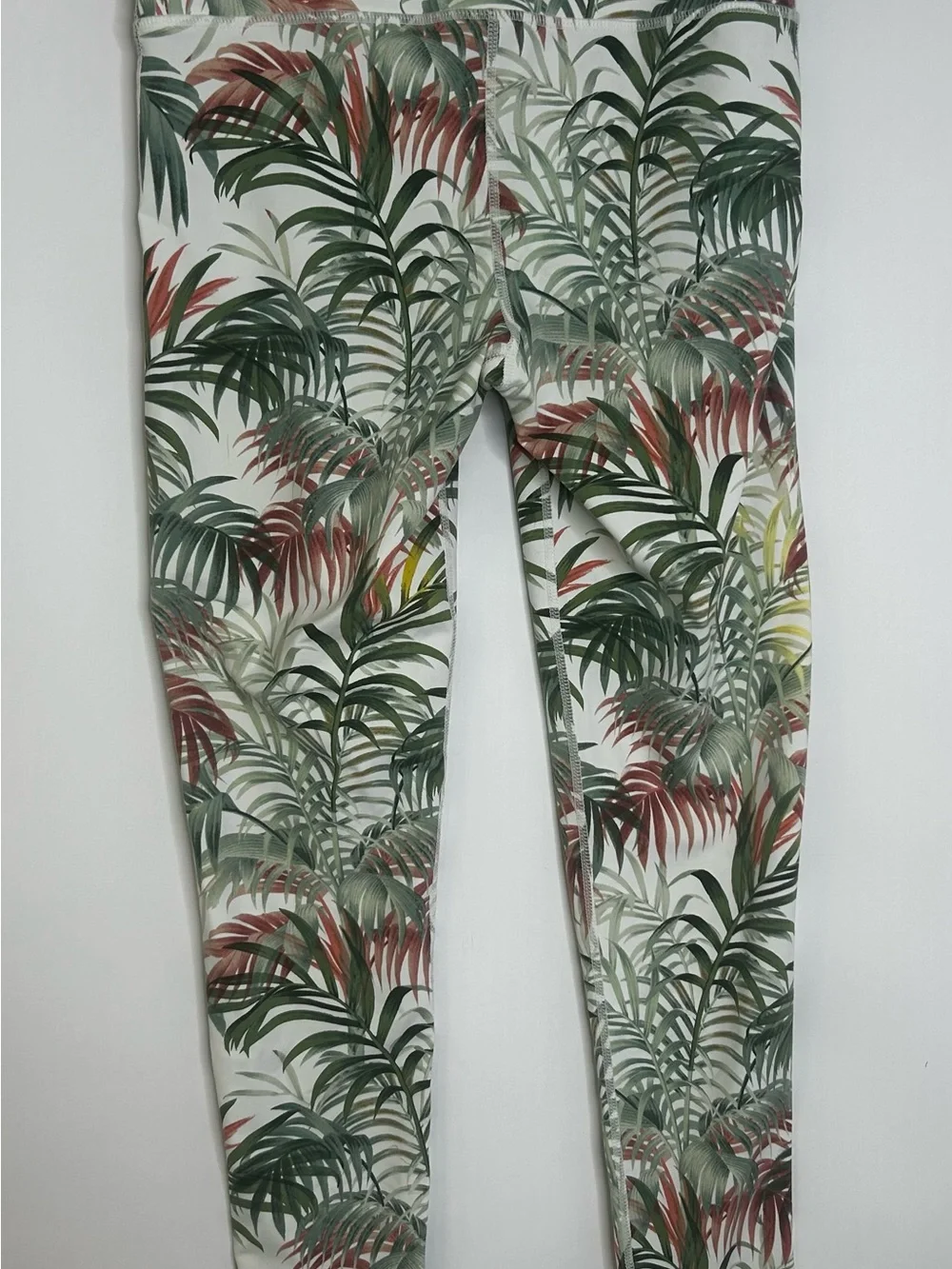Mono B Tropical Palm Print Matching Yoga Set Sports Bra Leggings Medium M